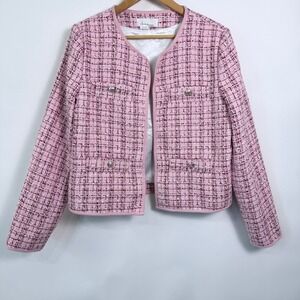 Anthropologie Pink Tweed Blazer
